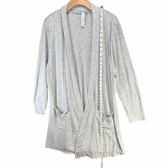 Zenana Premium Venice Cardigan Womens 2X Gray Open Front Slouchy Cozy Comfort - Picture 6 of 13